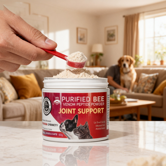 PawJourney® Purified 𝗕𝗲𝗲 𝗩𝗲𝗻𝗼𝗺 Peptide Power for Pets 𝐉𝐨𝐢𝐧𝐭 𝐒𝐮𝐩𝐩𝐨𝐫𝐭 ⛑️